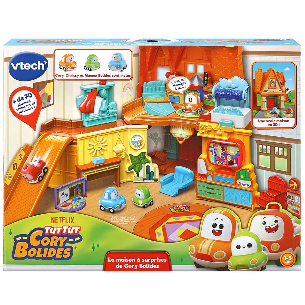 VTech - Tut Tut Cory Bolides - La Casa A Sorpresa di Cory Bolides, Giocattolo Interattivo - 1/5 Anni - Versione IT