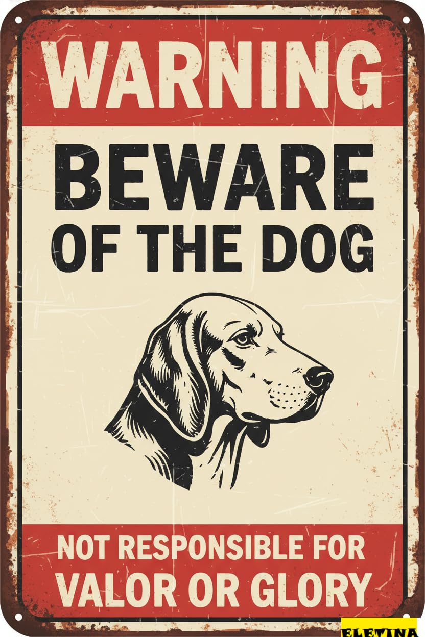 Vintage Metal Tin Sign for Man Cave Beware Of Dog Labrador Warning Iron S Outdoor Yard Warning Fence Yard Home Kitchen Farm Garden Wall Decor 8x12 Inch Private Property Decorative