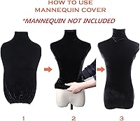 Vista 2 de Navadeal maniquí de terciopelo, silueta de la parte superior para exhibir prendas.