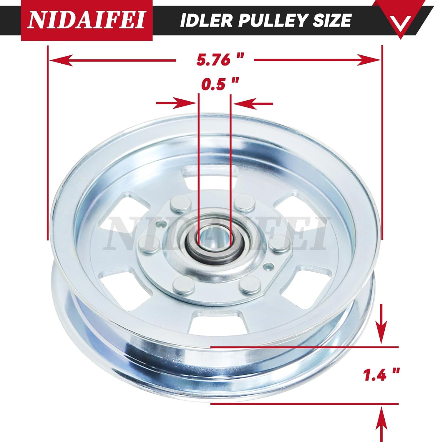 3 Pack 033-7201-25 Idler Pulley Bad Boy Fits Bad Boy Mz Magnum 48” 54”, Maverick HD 54" 60", ZT Elite/CZT Elite 48" 54" 60" Decks - Compatible with 033-2000-00, 033-7201-00, 033-8000-00
