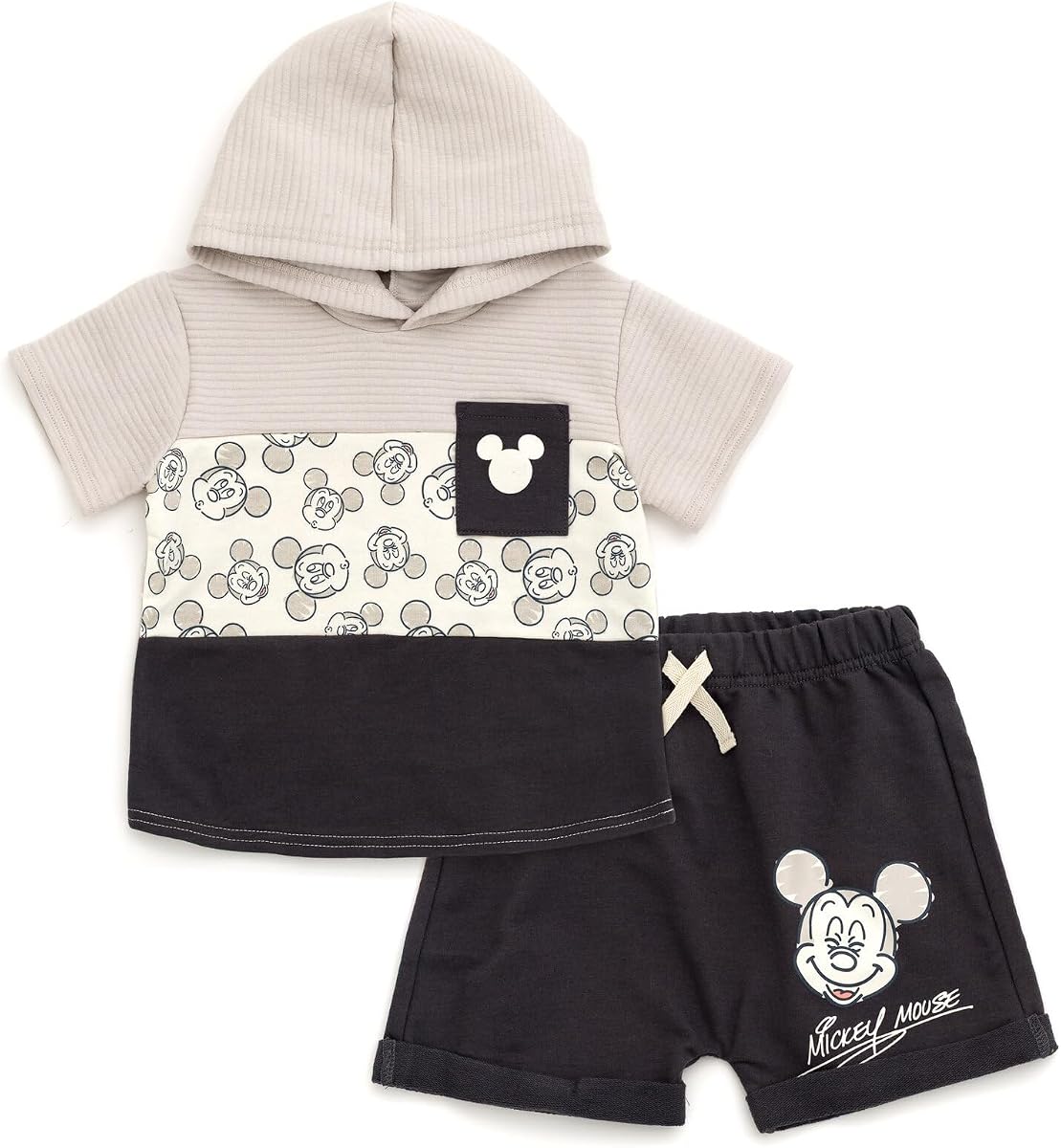 Disney Boys' 2-Piece Hooded Tee and Shorts Set for Baby & Kids