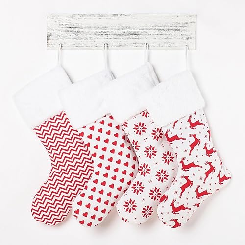 Vista 17 de HUAN XUN Adornos para árbol de Navidad, 8 unidades, decoración de fiesta de Navidad Adornos - Beige 8pcs