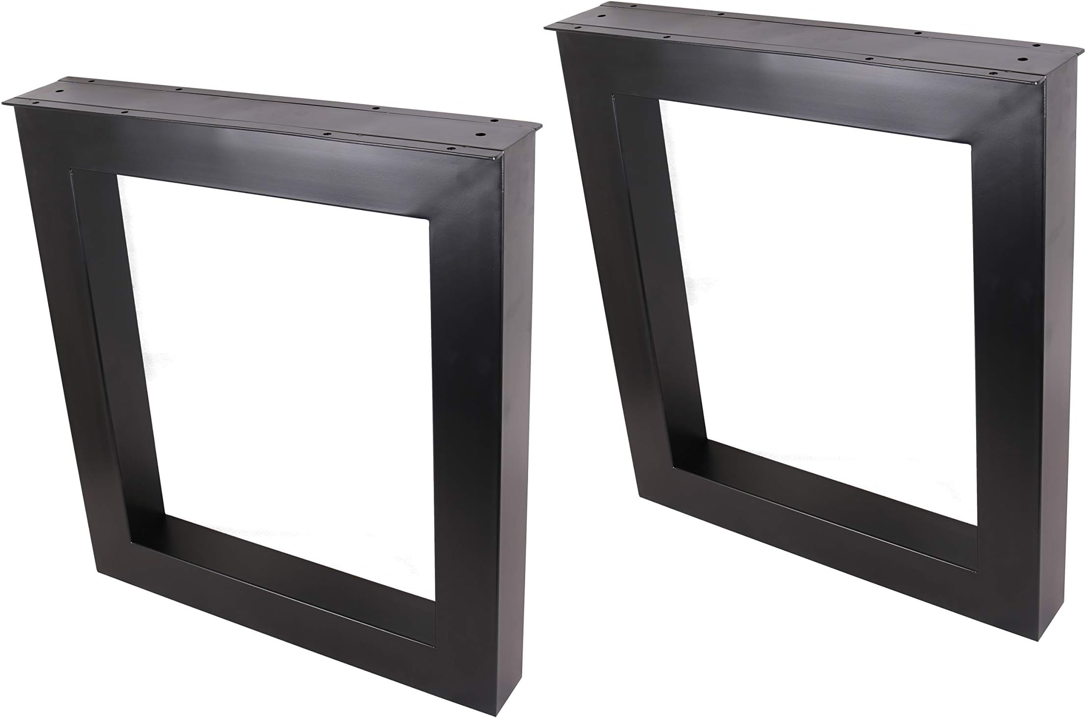 28" Dining Table Legs, Rectangular Shaped Steel Table Legs, Office Table Legs,Computer Desk Legs,Industrial Kitchen Table Legs,Set of 2,Black