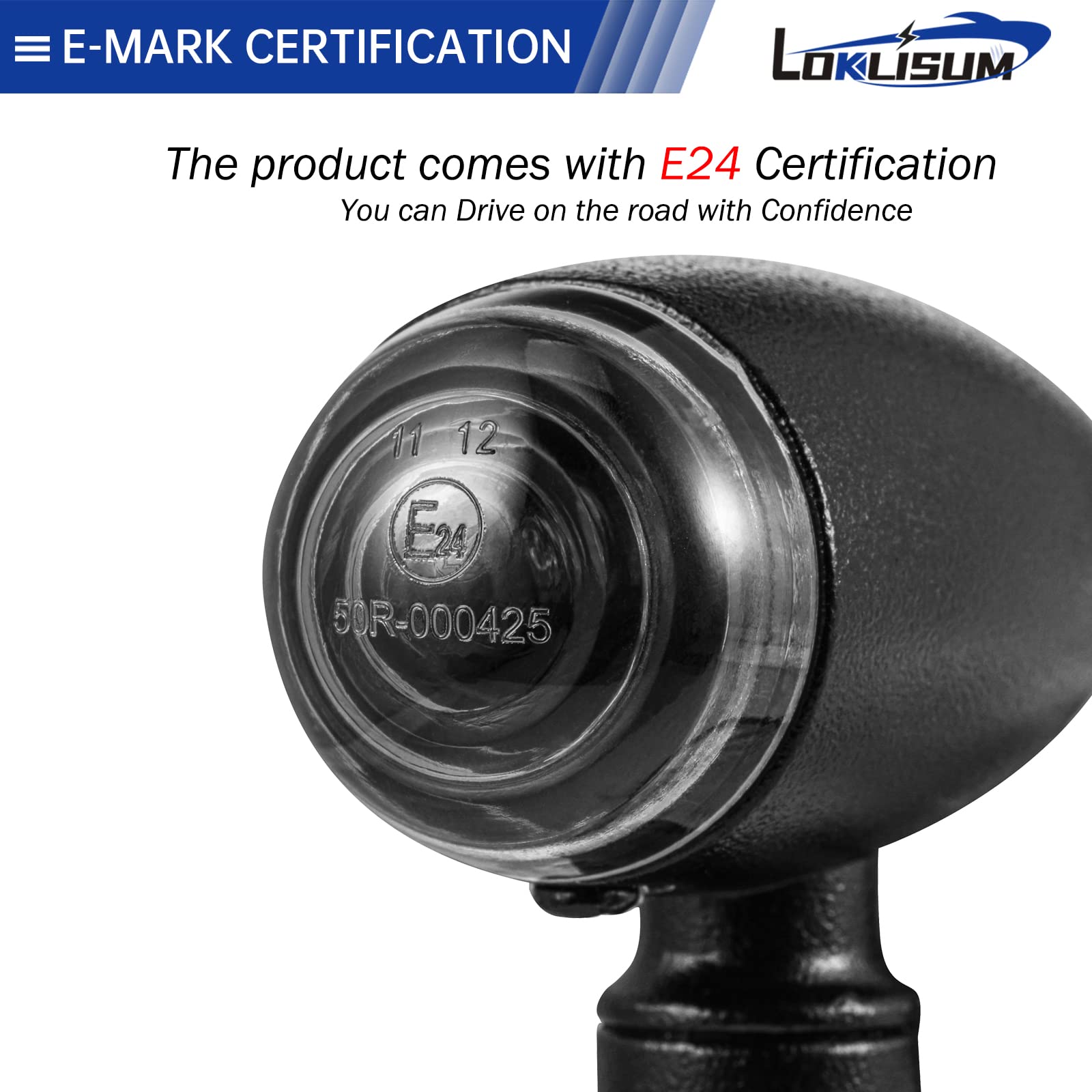 LOKLISUM Motorrad Blinker 2er-Set - Retro Bullet Blinker 12V Wasserdicht