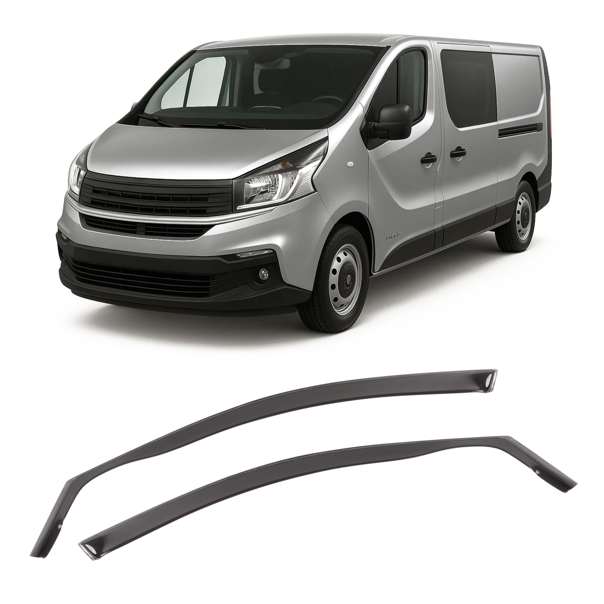 Walser Premium Auto Windabweiser für Renault Trafic III 05/2014-Heute, FIAT Talento 06/2016-Heute, Passform Regenabweiser Set für Fahrer- und Beifahrerseite, Auto Windabweiser 2 STK.