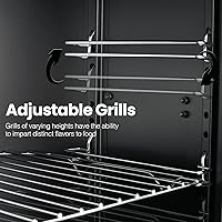 Vista 5 de Propane Smoker, Vertical Smoker with Three Removable Shelves,Outdoor Grills & Smokers with Thermometer for BBQ, Backyard,Black