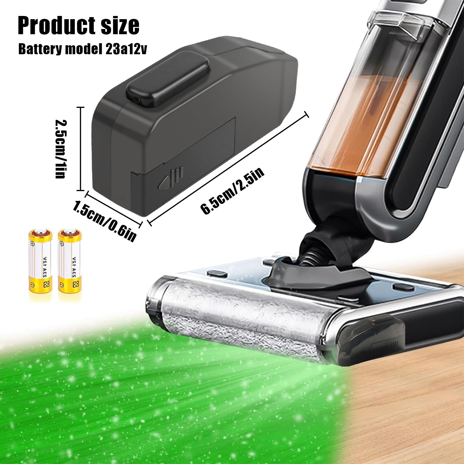 Lámpara LED para aspiradora con Detector de Polvo Universal, luz LED Verde para Detector de pelos de Animales, Accesorio para Cabezal de aspiradora