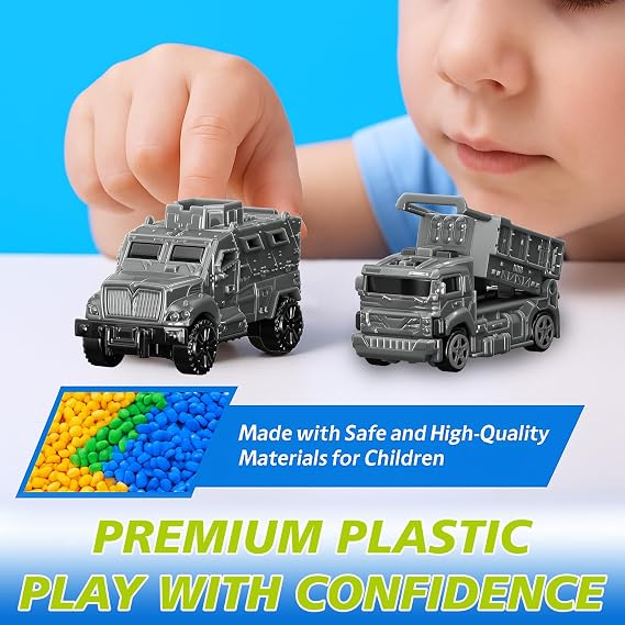 Military Base Toy Set for Kids, Army Playset with Transport Plane, Tanks, Helicopter, Fighter Jet, Vehicles & Soldiers, Battle Mat & Watchtower, Boys Toys Age 3+ Gift