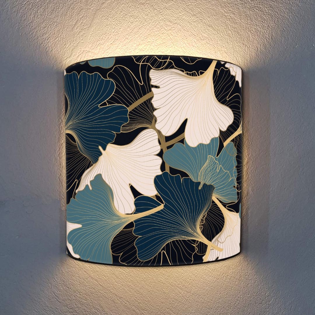 DEC ABODE Wall Lamp Shade, Deer Shadow Designer Wall Mounted Half Lamp Shade for Bedroom, Bedside Lamp Sconces with Holder & Fitting (Black)