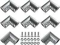 Vista 9 de VIVIDA Esquina de puerta de enlace de cadena de 1-3/8 pulgadas, codo de puerta de valla de aluminio de 90 grados, accesorios de valla de eslabones