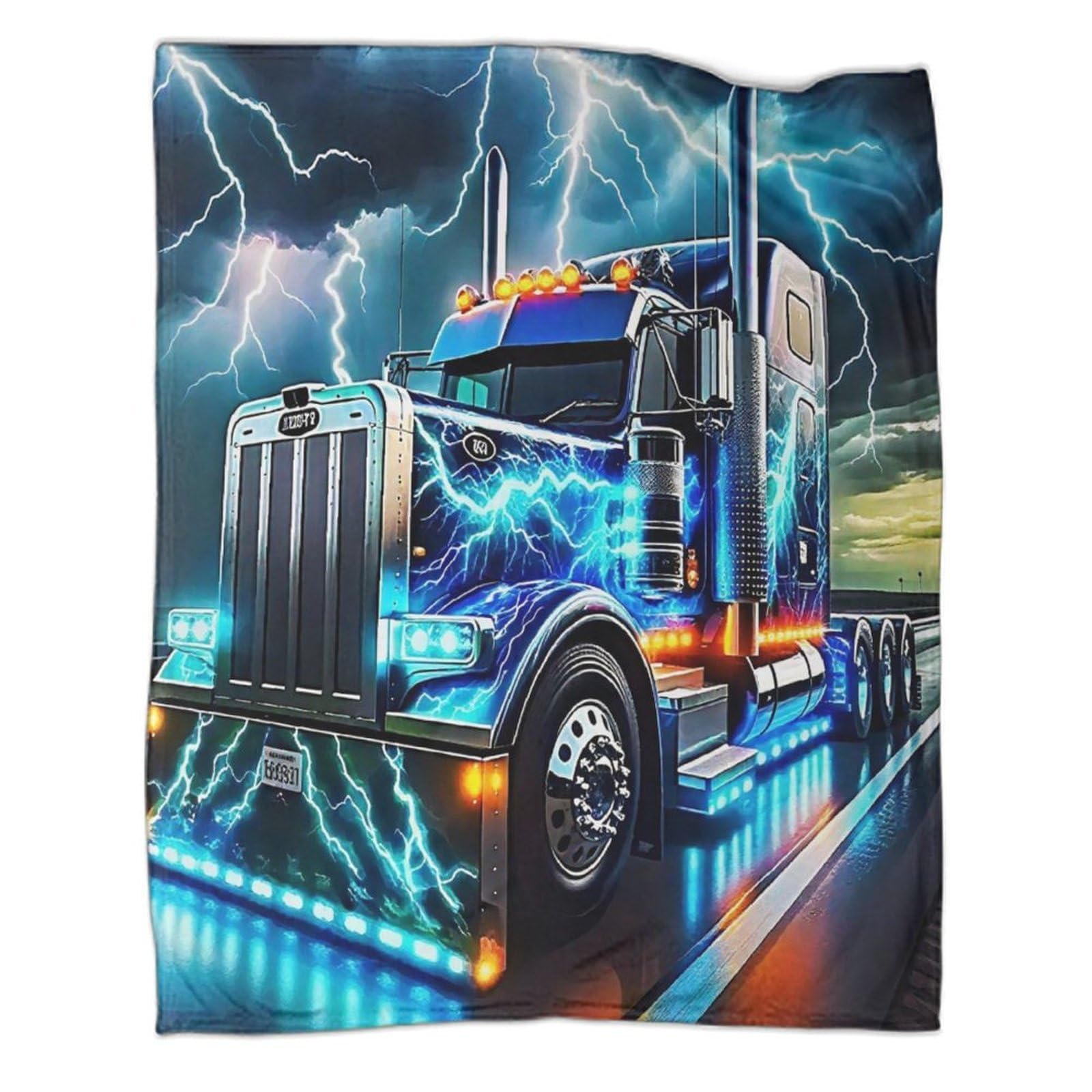 Couverture flanelle camion 3D toutes saisons : le cadeau parfait pour enfant