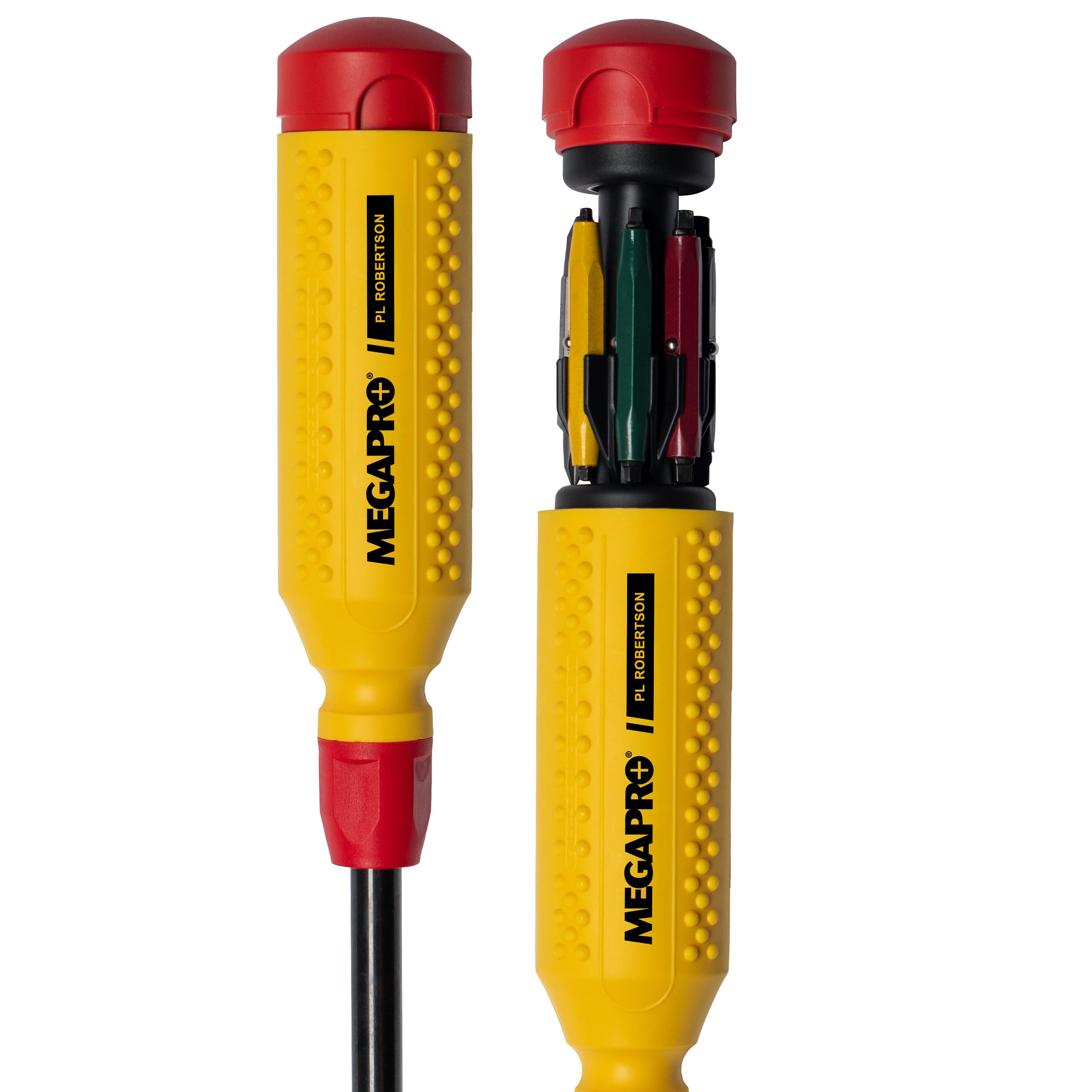 Megapro 15-in-1 Hi Vis Screwdriver - High Visibility Orange Multi Bit Tool USA Made