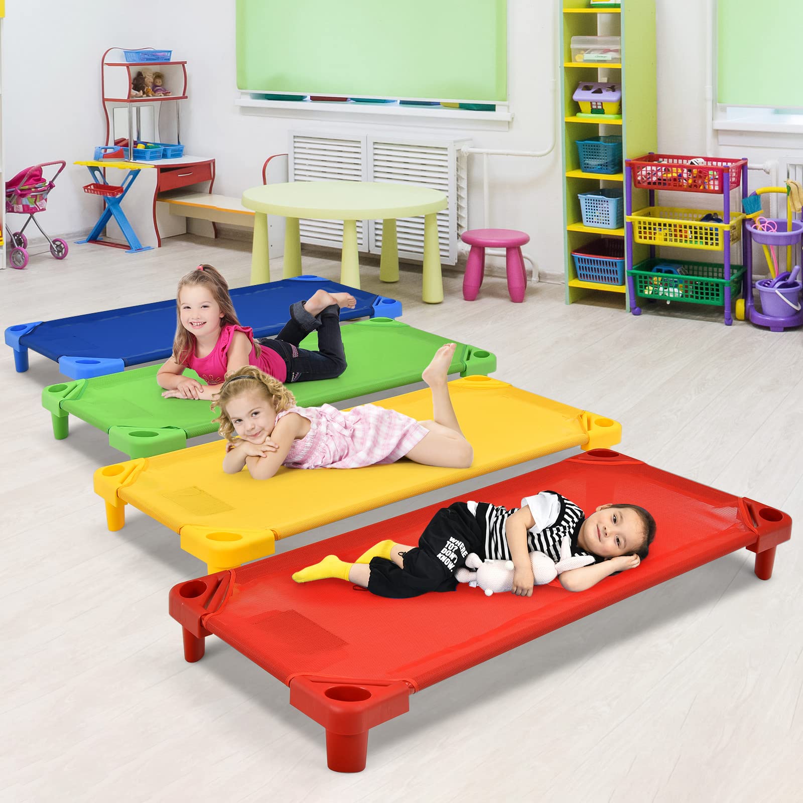 HOMGX Stackable Daycare Cots, 51