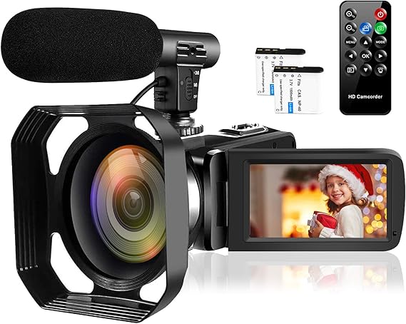 Amazon.com : Video Camera Camcorder Full HD 1080P 30FPS 24MP Vlogging ...