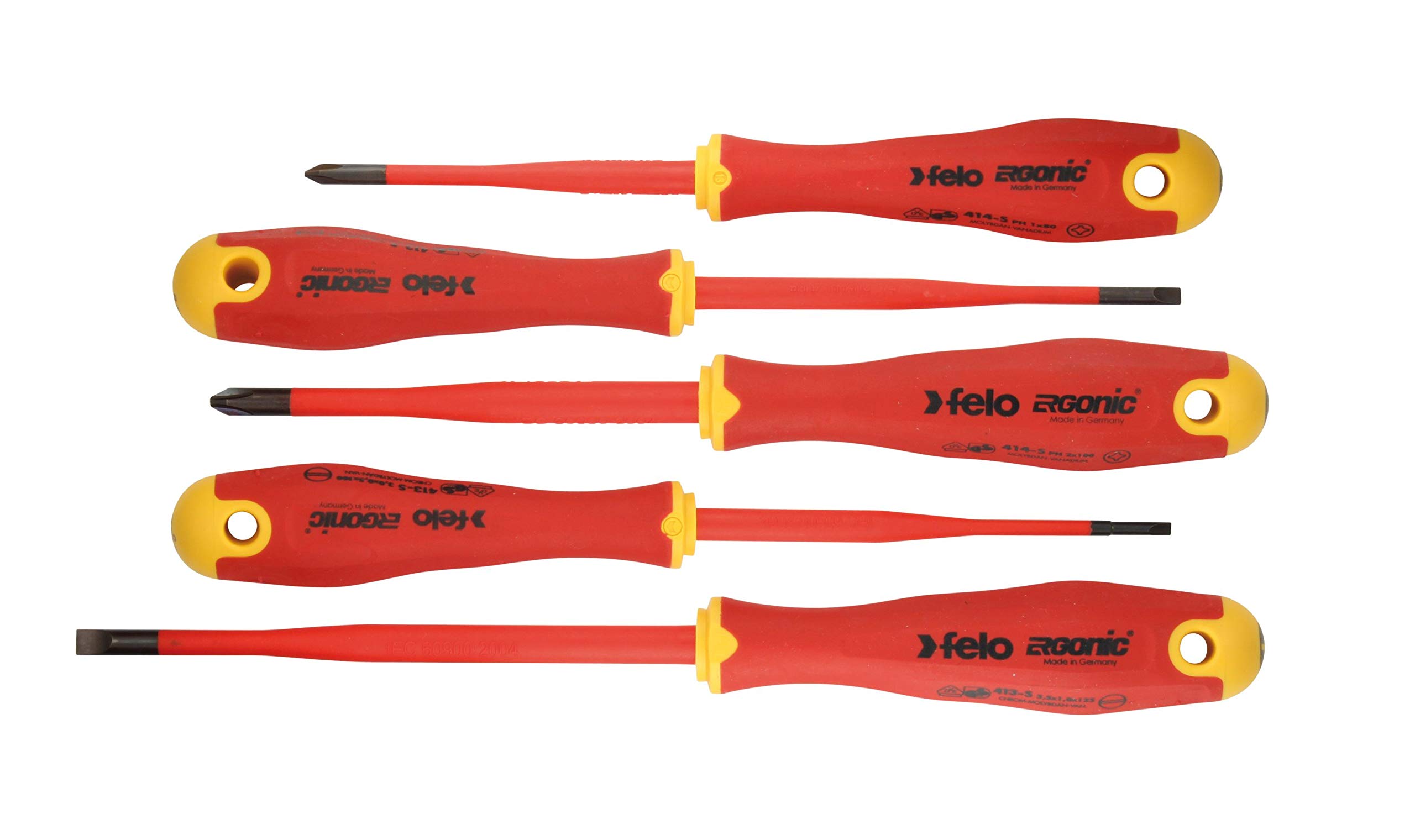 Felo Black Fe41385198 Sd Ergonic Vde E-Slim Set 5-Pcs. Sl/Ph