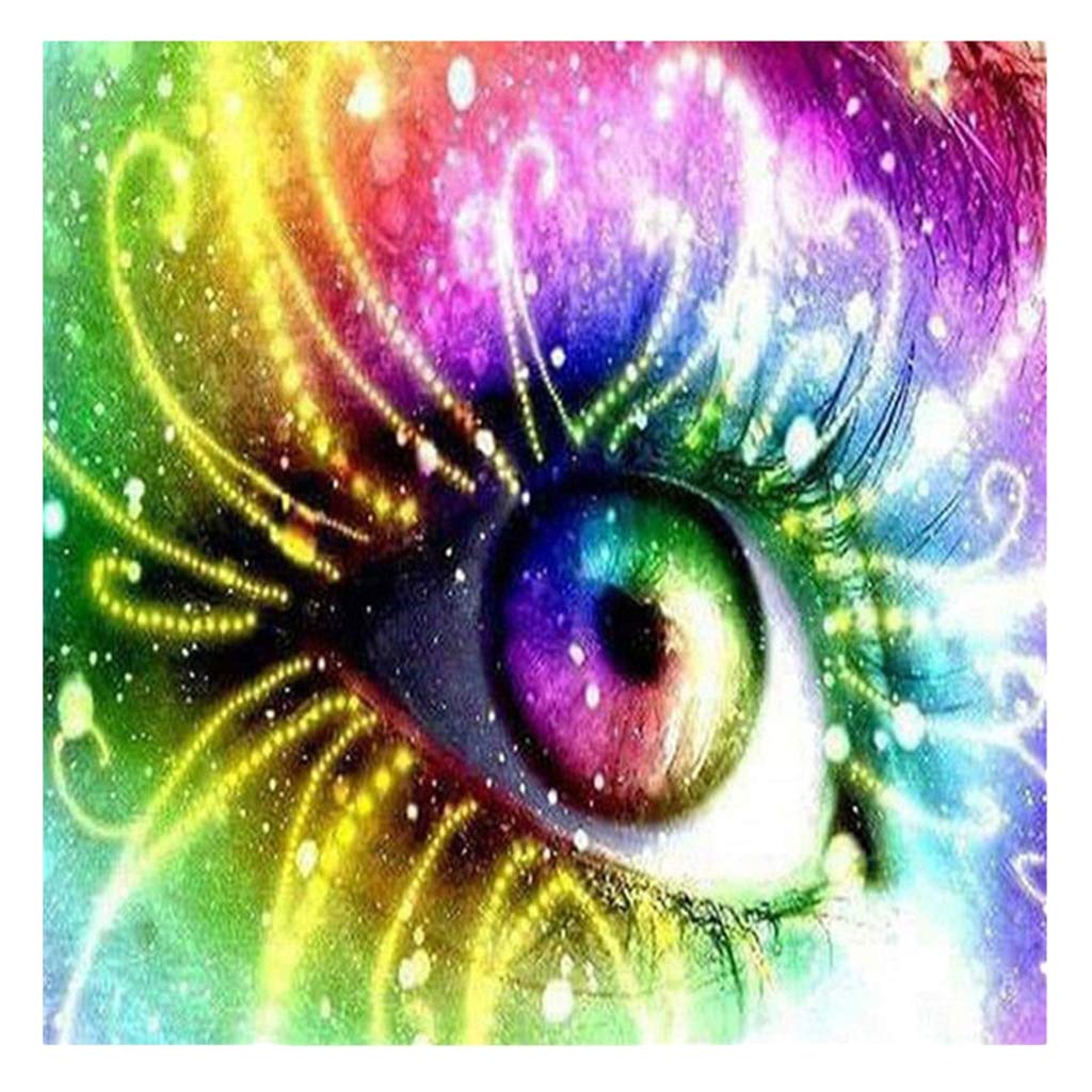 KBOLAE Rhinestone DIY Picture Embroidery Rhinestone Eye Picture Cross Stitch Kits B