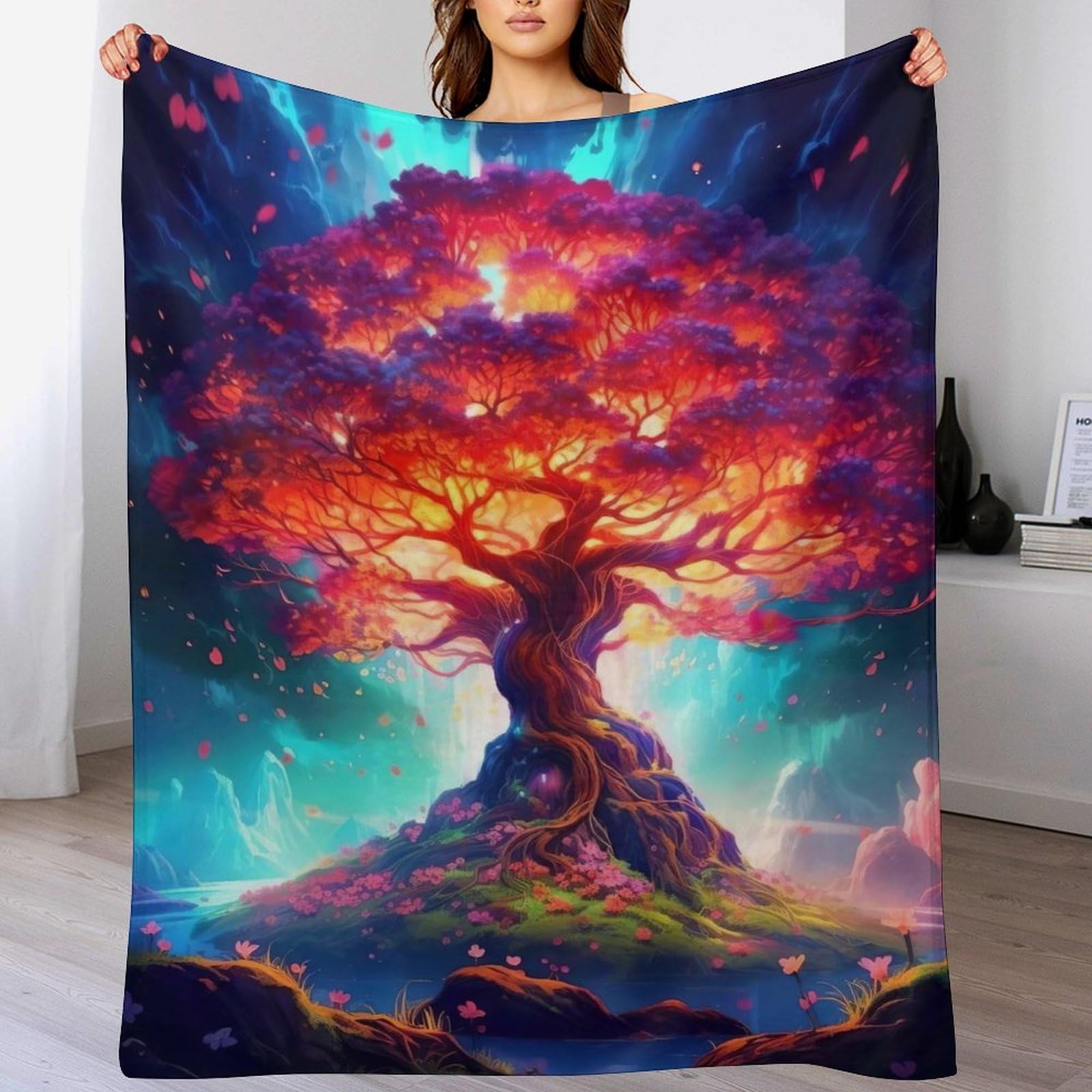 Couverture Arbre de Vie Cosmique pour vos soirées cocooning chaleureuses au salon