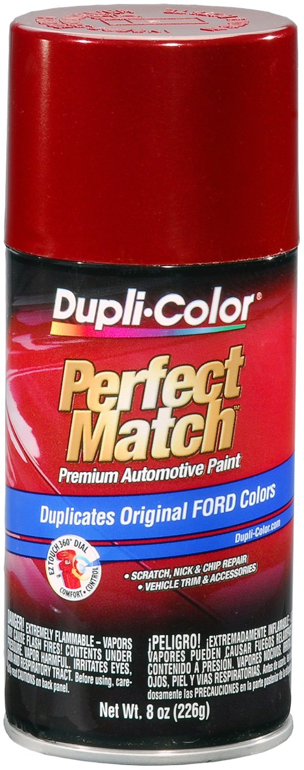 Dupli-Color Toreador Red Metallic Exact-Match Automotive Paint for Ford Vehicles - 8 oz, Bundles with Prep Wipe (3 Items)