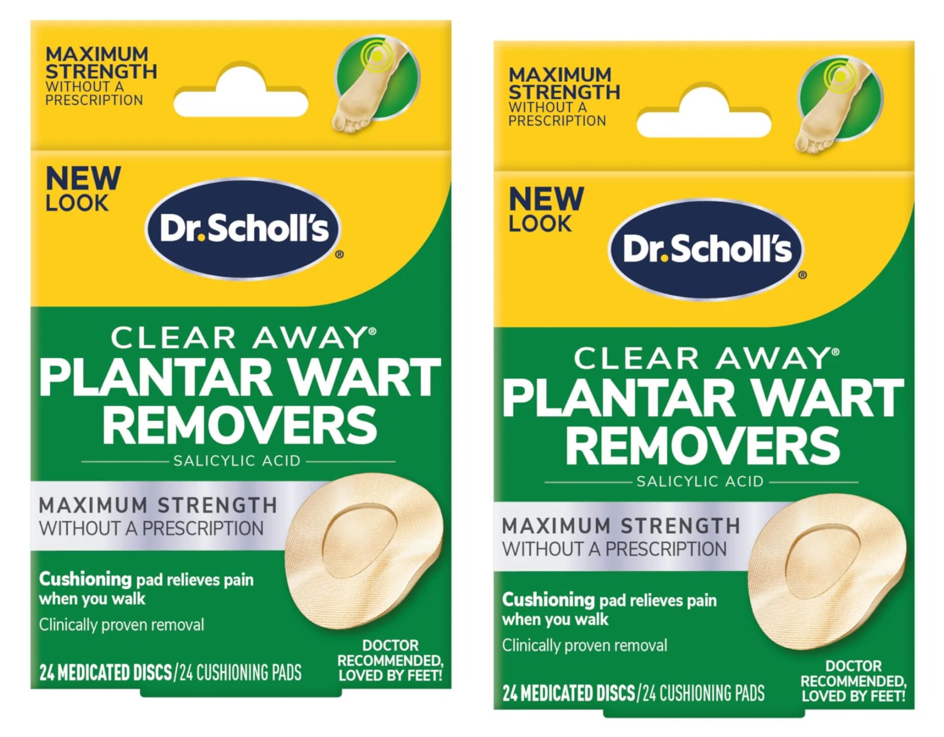 Dr. Scholl's Clear Away Wart Remover Plantar 24 ea (Pack of 2)