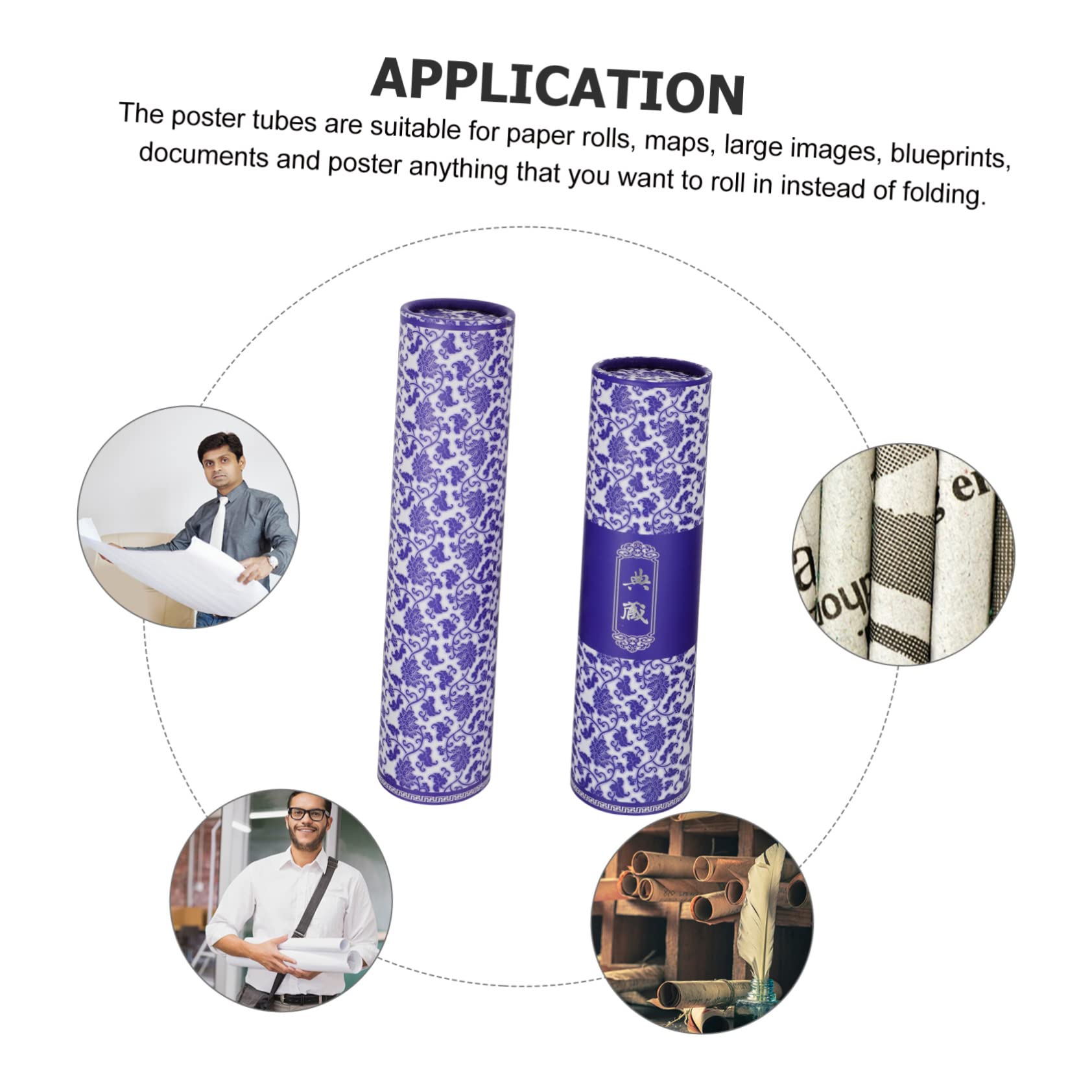 Didiseaon 2 Uds Tubo De Póster Extraíble Carpetas Negras Grandes Clips De Carpeta Contenedor Pre Rollo Tubos Dibujo Papel Almacenamiento Tubo Póster Soporte Dibujos Caja De Almacenamiento