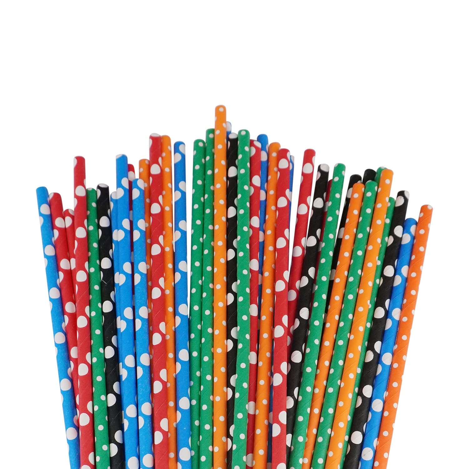 Neel Blue Paper Drinking Straws [500 Pack] Disposable Straws - Multicolour Striped Straws, Party Straws Cocktail Decorations for Birthday Wedding Christmas Party DIY Decoration