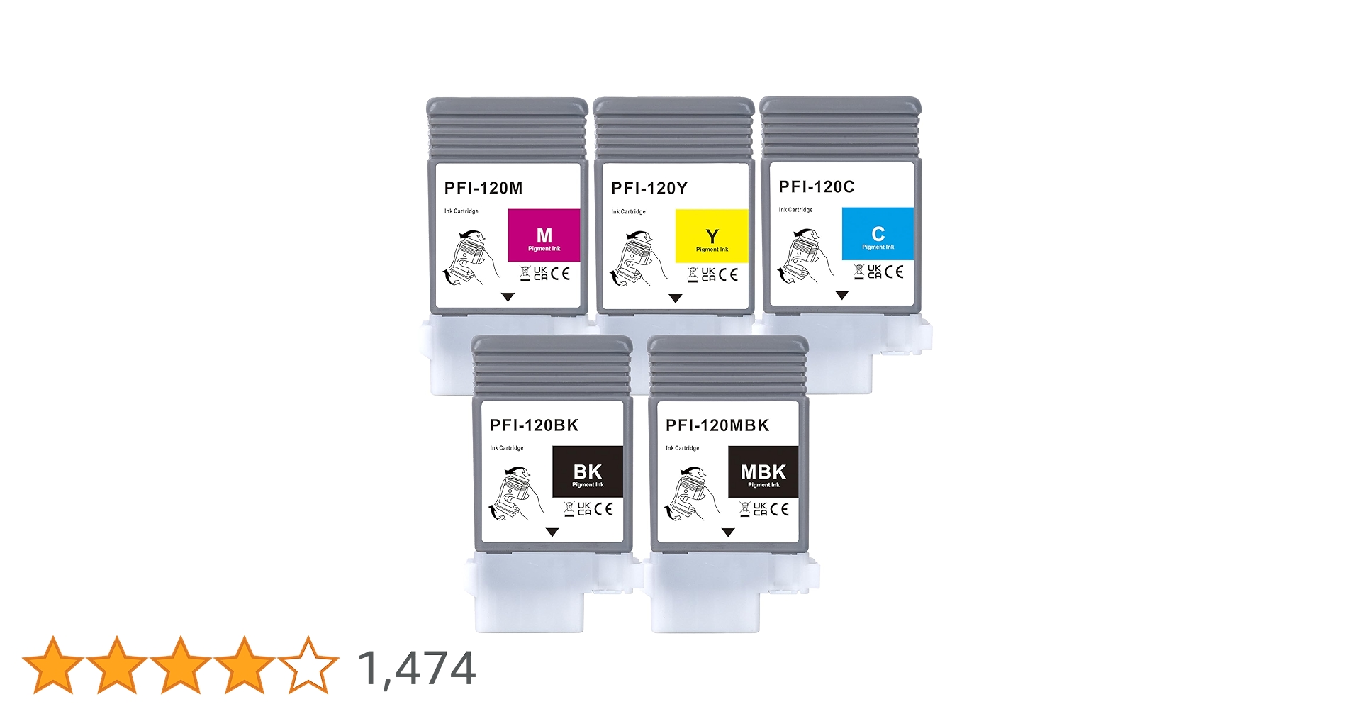 Amazon.co.jp: LCL CANON用 キャノン用 PFI-120 顔料 (5パック マット
