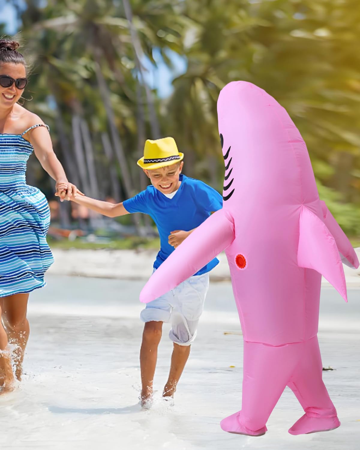 Déguisement requin gonflable pour adulte - Déguisement requin unisexe pour Halloween et Carnaval(150-190 cm)- Idéal pour les fêtes,anniversaires et autres célébrations,inflatable shark costume adult