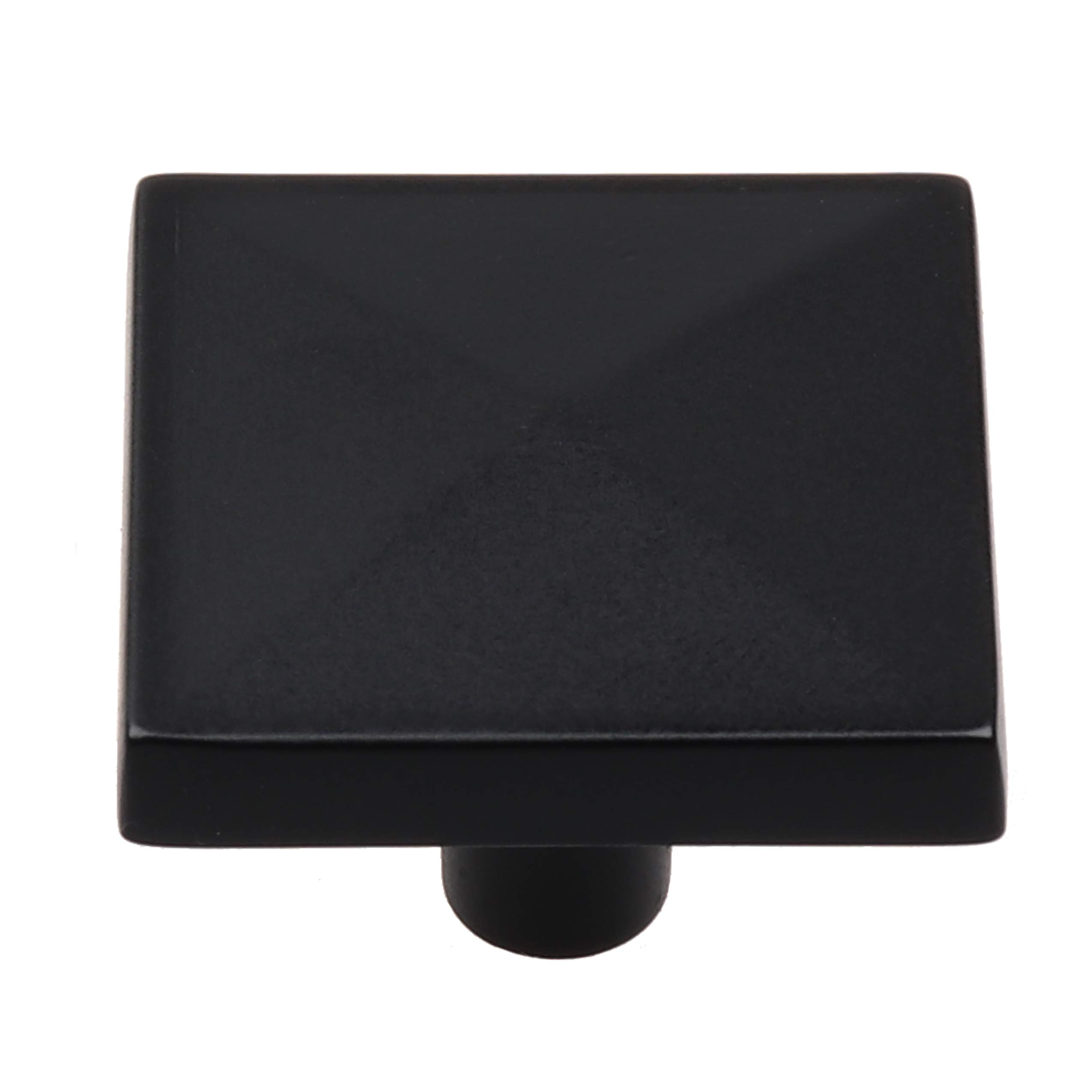 GlideRite Hardware1-1/4" Matte Black Square Cabinet Knobs (Pack of 10) - 5207-MB-10