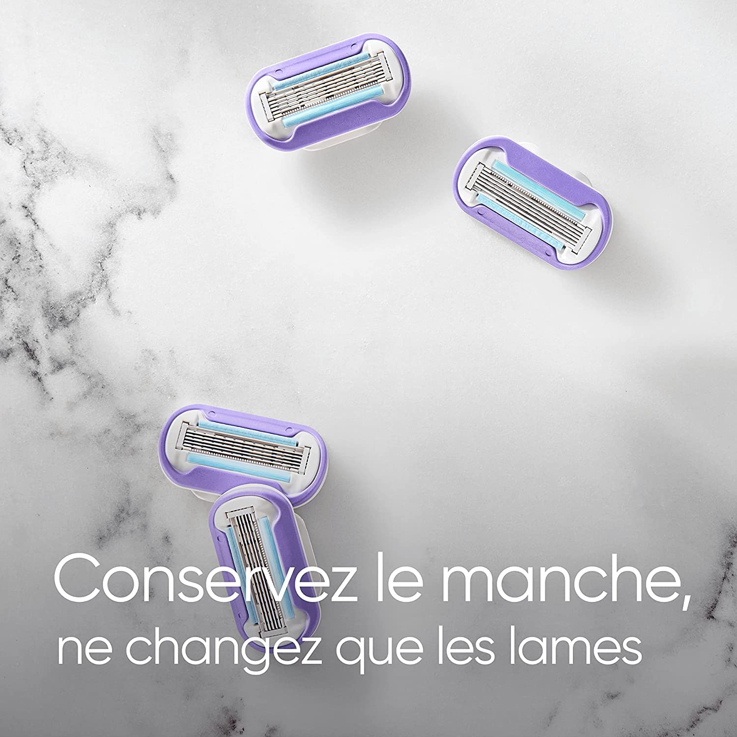 Gillette Venus Deluxe Smooth Swirl Nachfüllklingen (3 x 3), für Damen, 5 Klingen