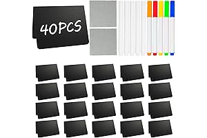 40-Pack Mini Chalkboard Signs for Buffet Display, Catering, and Parties