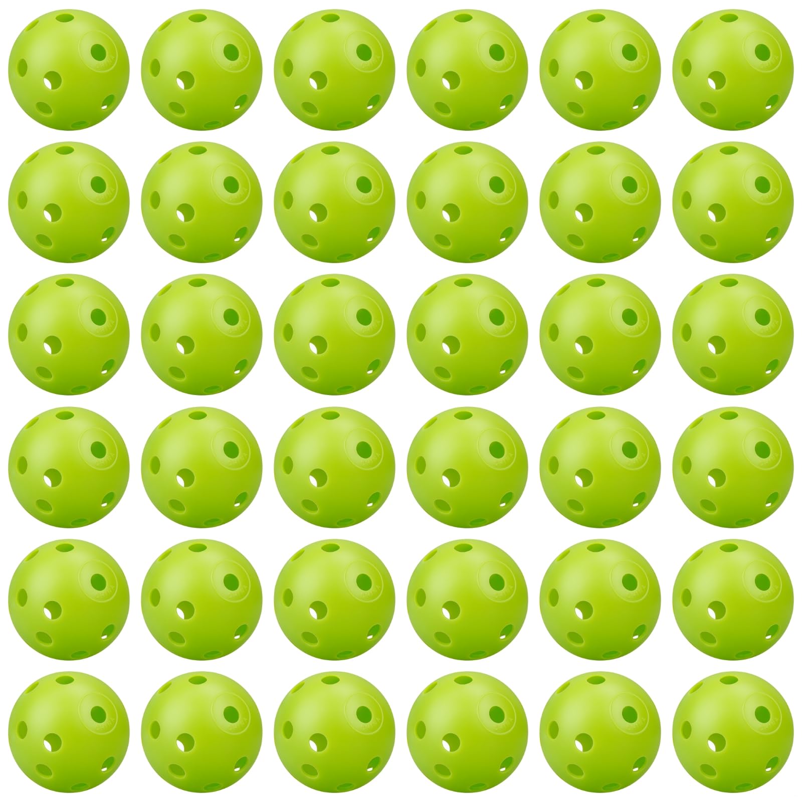 Mini balles de baseball creuses en plastique blanc pour entraînement de frappe et lancer - Lot de 36