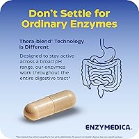 Vista 7 de Enzymedica Digest Gold + ATPro, fórmula enzimática de máxima fuerza, evita la hinchazón y los gases, 14 enzimas clave incluyendo amilasa, proteasa