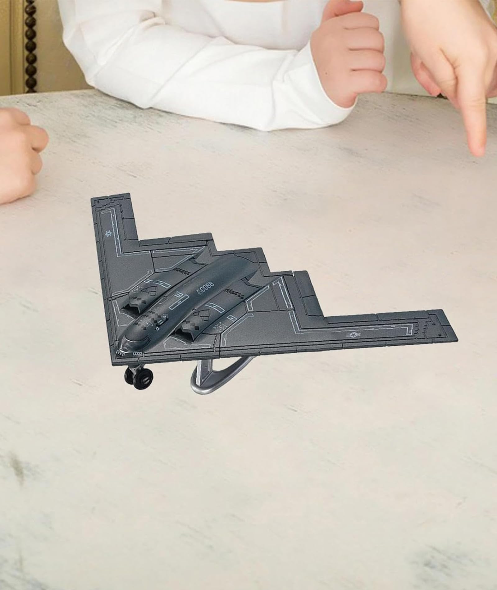 Fighter Jet Model, Toy Fighter Jet, Military Aircraft Display, Grey Aircraft Model for Collectors and Enthusiasts, Durable and Detailed Design, Suitable Decoration for The Room - Image 4 thumbnail