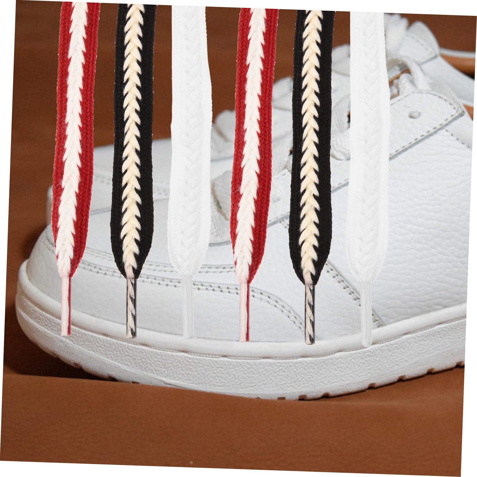 15pares Flat Wide Shoe Lace Replacement for Sneakers Casual Shoes and Boots and Stylish