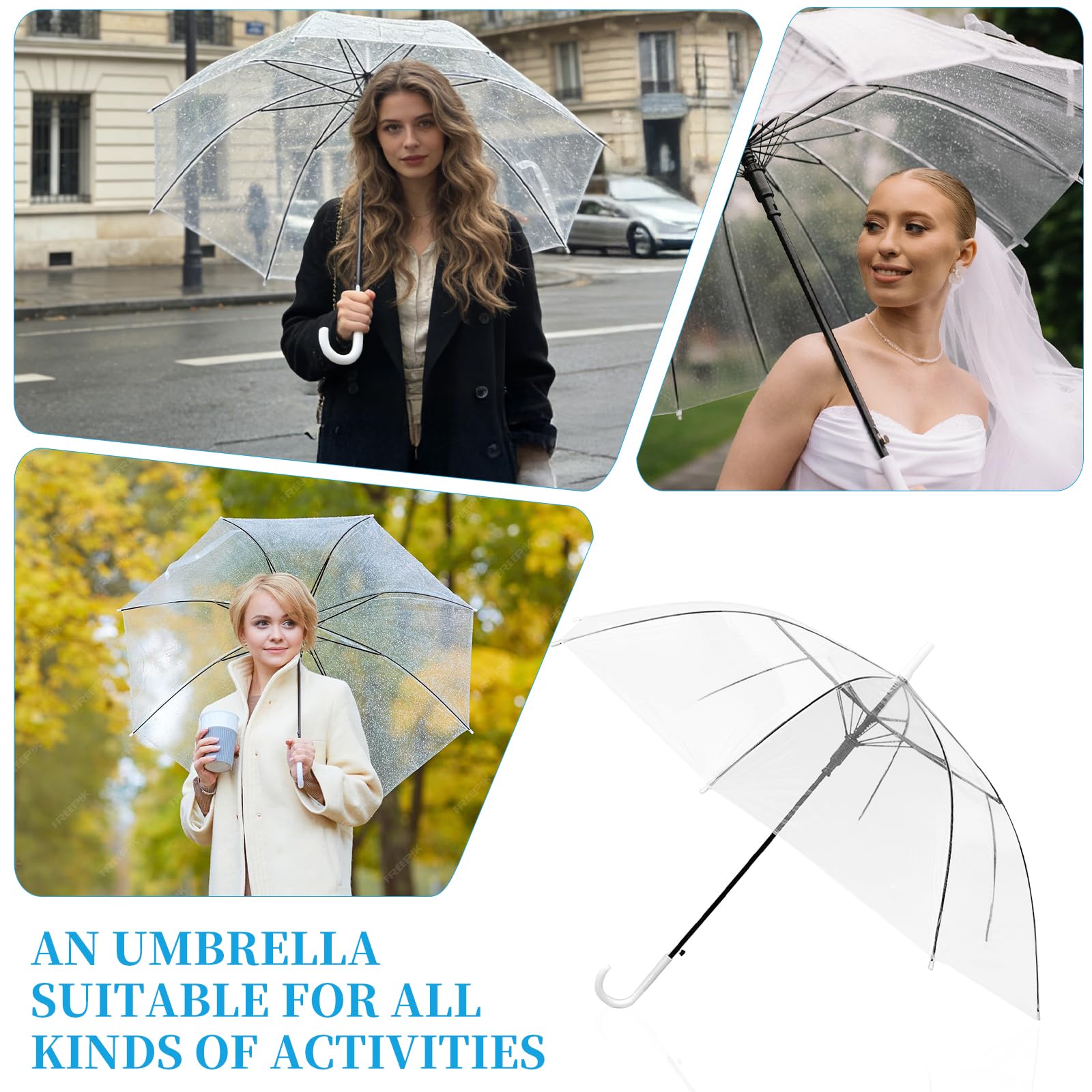SWAWIS Parasol przezroczysty
