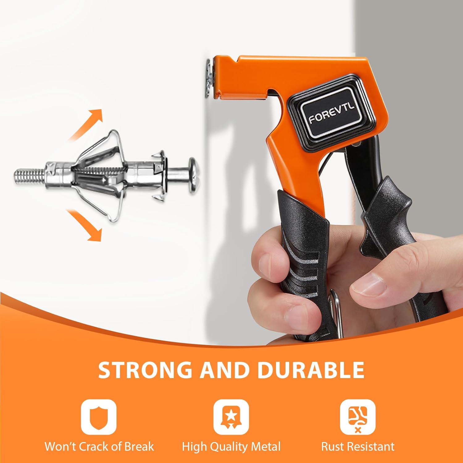 Molly Bolts for Drywall & Plaster Walls (0.12"-1.52"), 32PCS in 8 Sizes Screws with Molly Bolts Setting Tool, Heavy Duty Hollow Wall Anchors Perfect for TV, Picture & Mirror, Holds Up to 65lbs