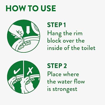 Zoflora Rim Blocks Blue Lotus & Water Lily, 1 x 48g, Continuous Freshness & Odour Control, Long-Lasting Fragrance, Kills 99.9% of Bacteria
