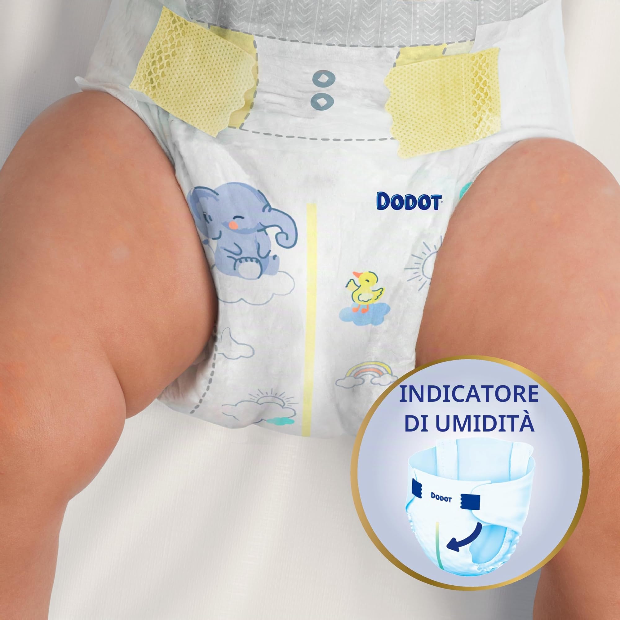 Dodot Pannolini per neonati sensibili taglia 3 (6-10 kg), 224 pannoli+40 salviette (4 x 10) in omaggio acqua senza plastica, protezione ottimale della pelle Dodot , Pacchetto mensile
