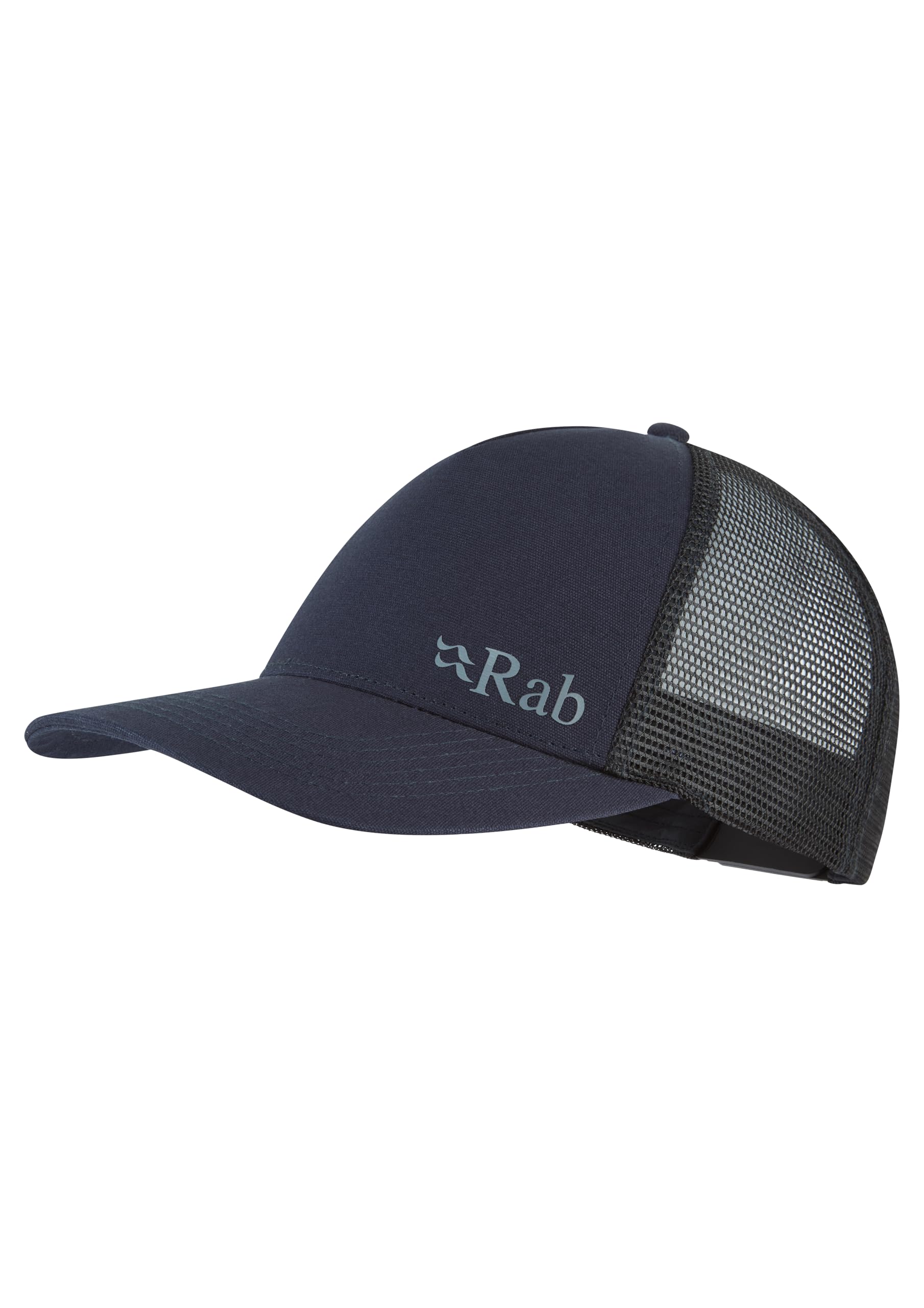 Rab Unisex Anthracite Trucker Logo Cap - Lightweight Mesh Adjustable Trucker Hat For Running, Hiking, & Skiing - One Size