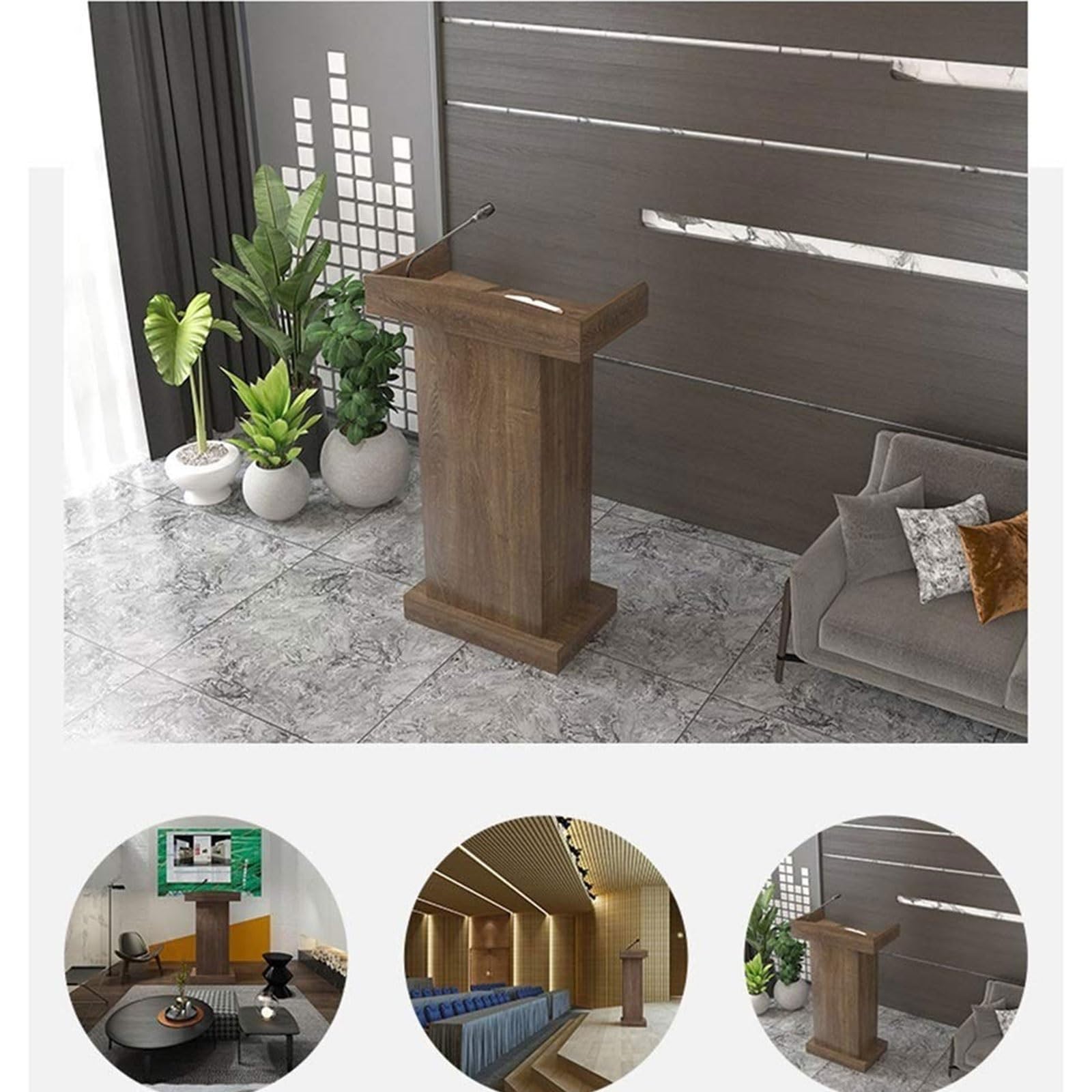 Podio in Legno Leggio con Cassetto,pulpito per Conferenze Robusto E Durevole, Pulpiti da Chiesa Portatili Podio per Chiese, Aule, Seminari, caffè, Matrimoni (Color : White)