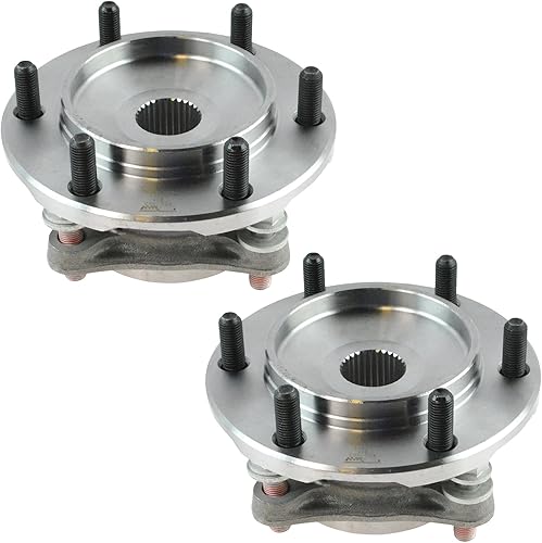 Miniatura 3 de TRQ Par de conjunto de cubo de cojinete de rueda delantera izquierda derecha, 2 piezas compatible con Lexus GX460 2003-2009 GX470 2003-2023 Toyota
