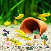 Vista 5 de Yulejo 120 piezas de mini hongos de resina para manualidades, jardín, pequeñas figuritas de hongos en miniatura, adornos coloridos a granel