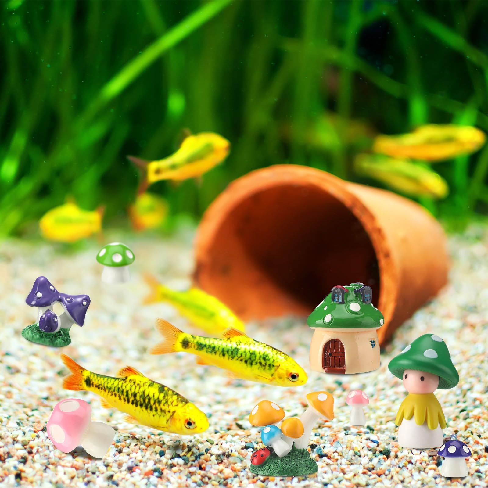120 Stück Miniatur-Pilze Aus Harz – Bunt, Niedlich & Ideal Für Deko, Garten Oder DIY