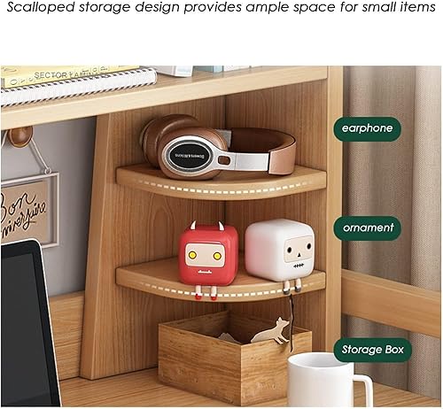 Miniatura 3 de Estante de organización de estantería de escritorio, estantería de escritorio para escritorio de computadora, estantería de escritorio de madera