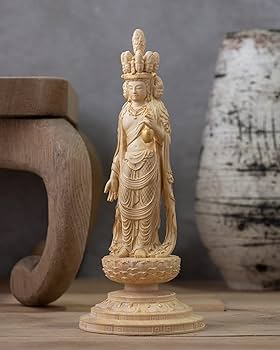 Amazon.co.jp: 極小仏 十一面観音－12.5cm向源寺型（木製：ツゲ