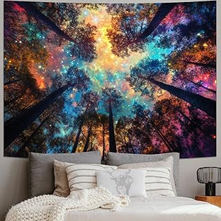 25 Picture Wall Ideas That Instantly Turn Blank Walls Into Art 123 Amhokhui Colorful Forest Tapestry Nature Landscape Tapestry Mysterious S...