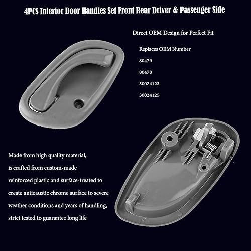 Miniatura 6 de Manija interior interior de la puerta para Chevy Tracker Suzuki Vitara 99-05 Suzuki Grand Vitara 95-02 95-02 Suzuki Esteem Suzuki Vitara 95-02