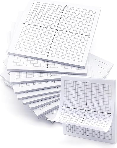 Benvo Bloc de notas adhesivas de papel cuadriculado de 3 x 3 pulgadas, bloc de notas matemáticas de 20 x 20 pulgadas, cuatro cuadrantes,