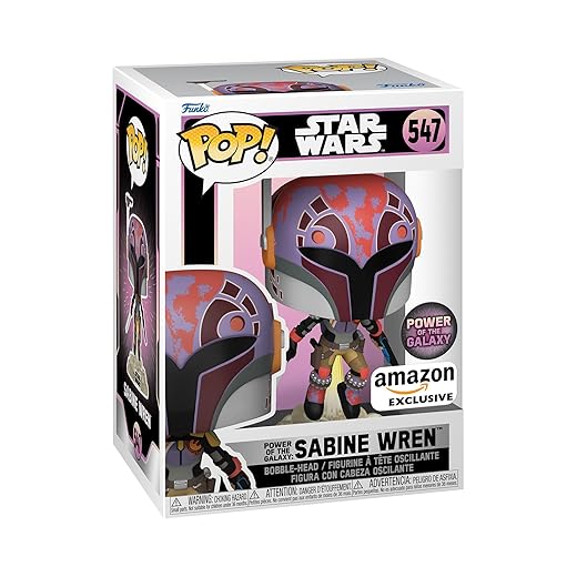 Funko Pop! Star Wars: Sabine Wren With Darksaber, Power Of The Galaxy Series, Amazon Exclusive, Multicolor, 64929