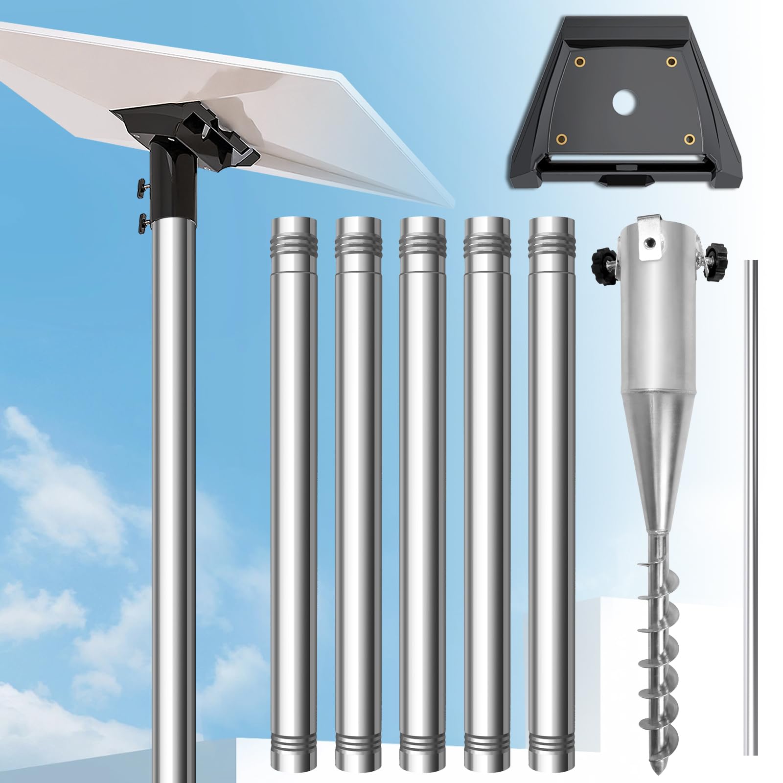 Starlink Ground Pole Mount　専用地面取り付けポール Amazon.co.jp: Starlinkポールマウントキット、地面に設置するための